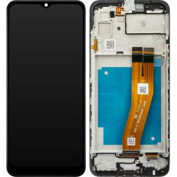 Piese si componente Display - Touchscreen Samsung Galaxy A03 A035G, Cu Rama, Varianta Non-Europa, Negru, Service Pack GH81-21625A
