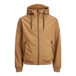 JACK & JONES Geacă de primăvară-toamnă maro deschis / negru