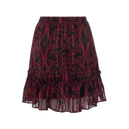 BUFFALO Fustă roșu bordeaux / negru