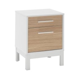Noptieră 60x45 cm alb/maro