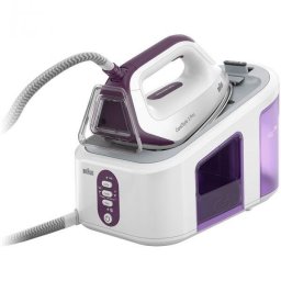 Statie de calcat Braun CareStyle 3 Pro IS3155VI, 6,5 bar, abur variabil 125g/min, jet de abur 430g/min, rezervor 2L, talpa EloxalPlus, tehnologie FreeGlide 3D, Alb/Violet