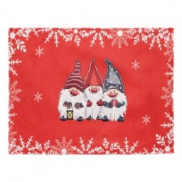 Servet napron Placemat Funny Friends red