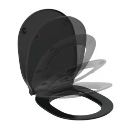 Capac WC cu inchidere lenta Ideal Standard Connect Air slim negru mat -E0368V3