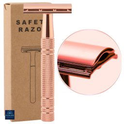 Aparat de ras clasic, safety razor, rose gold