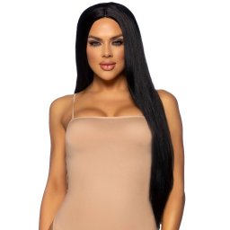 Leg Avenue Long Straight Center Part Wig 84cm Black