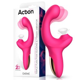 Action Garme Vibe with Sucking and Finger Function Pink