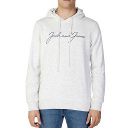 JACK & JONES Hanorac Jorferry Sweat Hood Fst 12225197 BS000107 White Melange