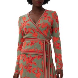 DIANE VON FURSTENBERG Jachete Dvf Onella Wrap Top DVWWW3Q003MNFSF B2372 green