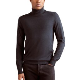 SCOTCH & SODA Pulover Essentials Eco Vero Turtle 174597 SC4524 anthracite