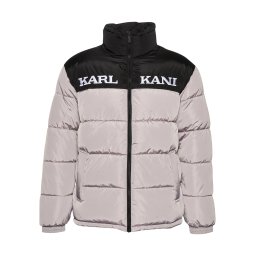 Karl Kani Geacă de iarnă 'Essential' gri deschis / negru / alb