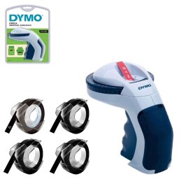 Set aparat de etichetat original DYMO Omega cu 4 role etichete 3D embosabile