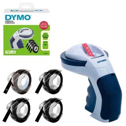 Set aparat de etichetat DYMO Omega cu 4 benzi 3D embosabile pentru organizare si identificare