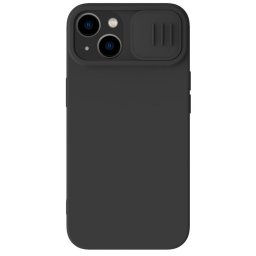 Husa Nillkin CamShield Silky Silicone Case for iPhone 15 Plus with Camera Protector - Black