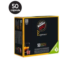 50 Capsule Biodegradabile Caffe Vergnano Espresso Napoli - Compatibile Nespresso