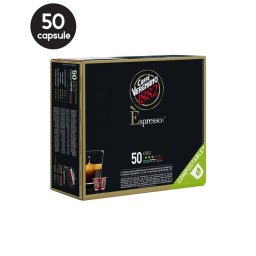 50 Capsule Biodegradabile Caffe Vergnano Espresso Oro Arabica - Compatibile Nespresso