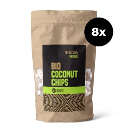 VanaVita BIO Chipsuri naturale din nucă de cocos 8 x 200 g
