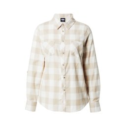 Urban Classics Bluză maro cămilă / alb