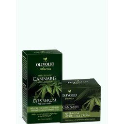 Set ser de ochi si crema de fata antirid cu ulei de canabis, 50ml