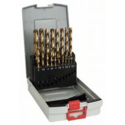 Set burghie pentru metal Pro Box HSS-TiN 135° 19 buc.