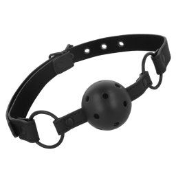 Intense Fetish Vegan Leather Ball Gag Black