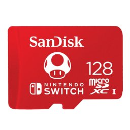 Card de memorie SanDisk micro SDXC pentru Nintendo Switch, 128 GB, UHS-I, Class 10, 100 Mb/s