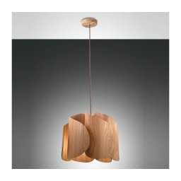 Lustră pe cablu PEVERO 1xE27/40W/230V lemn Fabas Luce 3672-40-132