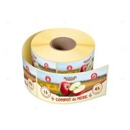 Etichete personalizate pentru borcane, Compot de mere, 54x144 mm, 500 etichete rola