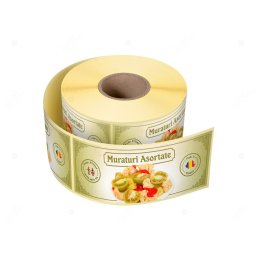 Etichete personalizate pentru borcane, Muraturi asortate, 54x144 mm, 500 etichete rola