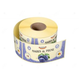 Etichete personalizate pentru borcane, Magiun de prune, 54x144 mm, 500 etichete rola