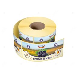 Etichete personalizate pentru borcane, Compot de mure, 54x144 mm
