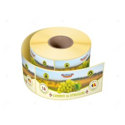 Etichete personalizate pentru borcane, Compot de struguri, 54x144 mm, 500 etichete rola