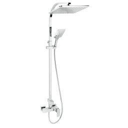 Set baterie perete dus Novaservis Edge, cu set bara dus, suport culisant, dus fix, para dus mobila, Crom