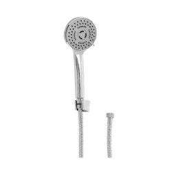 Para dus Ferro Tempo, 3 functii, suport, furtun flexibil, crom