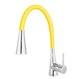 Baterie bucatarie cu pipa flexibila cu doua functii galbena - Zumba2