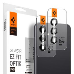 Folie de protecție cameră Galaxy A54 / A74 / S23 FE Spigen Glas.tR Optik, Set 2 bucăți, Culoare: Black Samsung STICLĂ