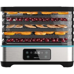 Deshidrator fructe si legume, 5 tavi Cecotec VitaDry Pro, inaltime reglabila, ecran digital, Timer, 35-70C