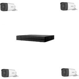 Kit 4 camere de supraveghere Hikvision bullet