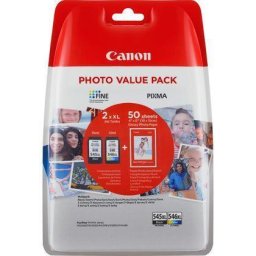 Set Cartuse Cerneala PG-545XL + CL-546 XL + 50 coli hartie foto 10x15cm