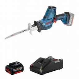 Set profesional ferastrau sabie cu acumulator GSA 18V-LI C + incarcator GBA 18V 4.0Ah in cutie din carton