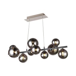 Lustră LED pe cablu VILLA 10xG9/3W/230V negru/crom Wofi 6014.10.24.9000