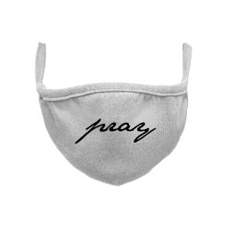 Pray Wording Heather Face Mask Grey