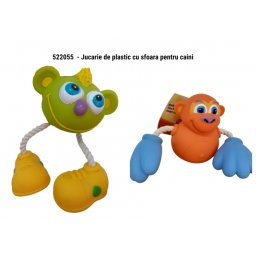 Jucarie din plastic si sfoara pentru caini, 2 modele