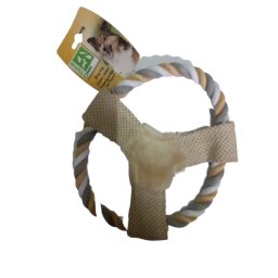 Jucarie disc frisbee din sfoara, pentru caini