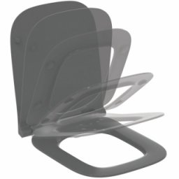 Capac WC slim Ideal Standard I.Life B,cu inchidere lenta ,gri lucios