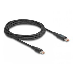 Cablu Fast charging USB 2.0 type C 140W cu indicator LED 1.2m, Delock 88136