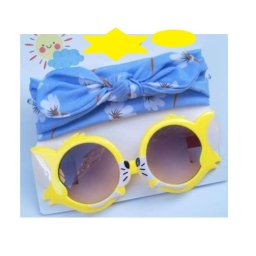 Set bentita si ochelari de soare - White flowers