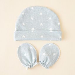 Set bleu cu manusi si caciulita