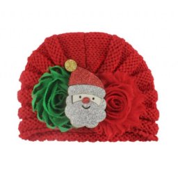 Caciulita crosetata tip turban - Mos Craciun