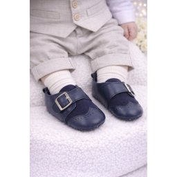 Pantofi eleganti bleumarine cu catarama
