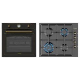 Set Rustic cuptor + plita Pyramis 8070 Anthracite 202300028